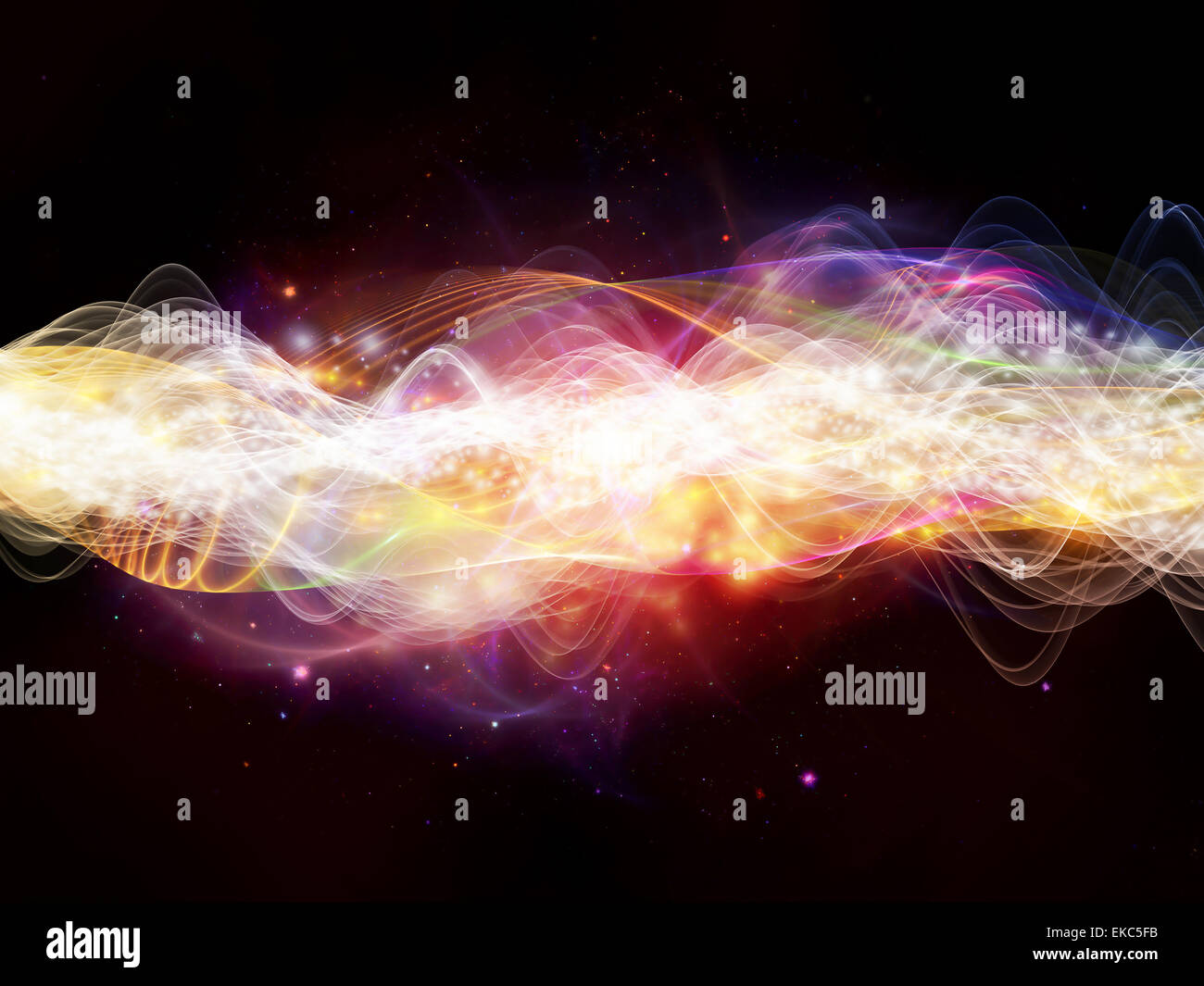 Virtuelle dynamische Wellen Stockfoto