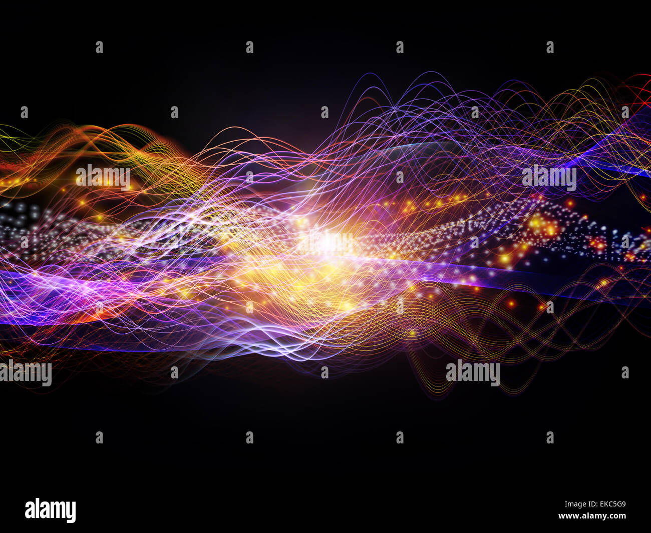 Energie der dynamischen Wellen Stockfoto