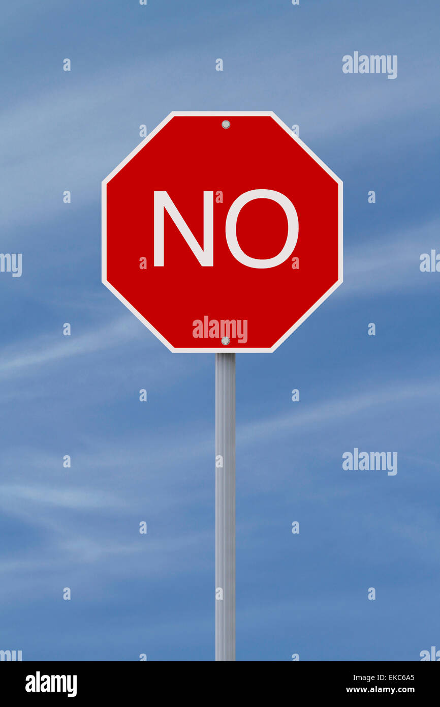 Modifizierte Stop-Schild Stockfoto