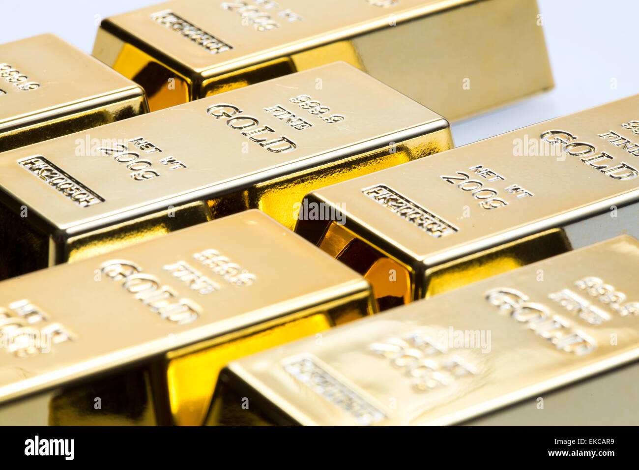 Goldbarren, Goldbarren, gold-Barren Stockfoto