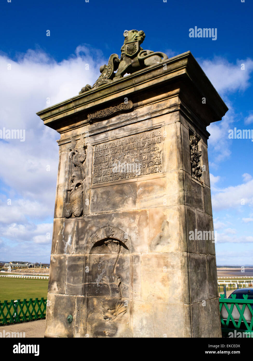 Lyon Playfair erste Baron Playfair von St Andrews Memorial auf dem Old Course in St Andrews Fife Schottland Stockfoto