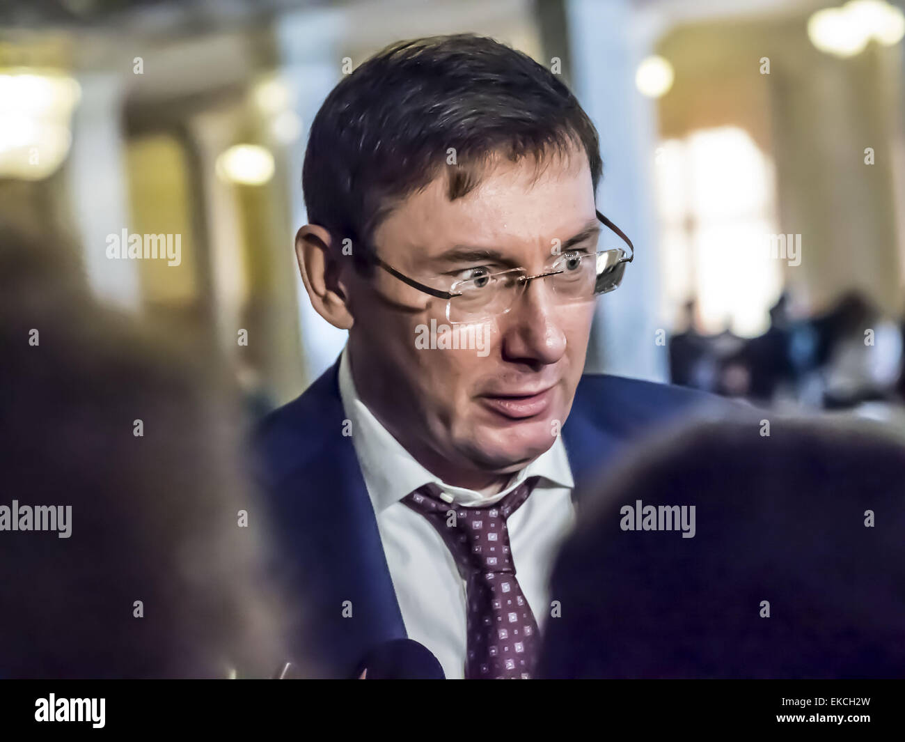 9. April 2015 - Yuriy Lutsenko ist der Leiter der Bloc Poroschenko in das Verkhovna Rada der Ukraine © Igor Golovniov/ZUMA Draht/Alamy Live News Stockfoto