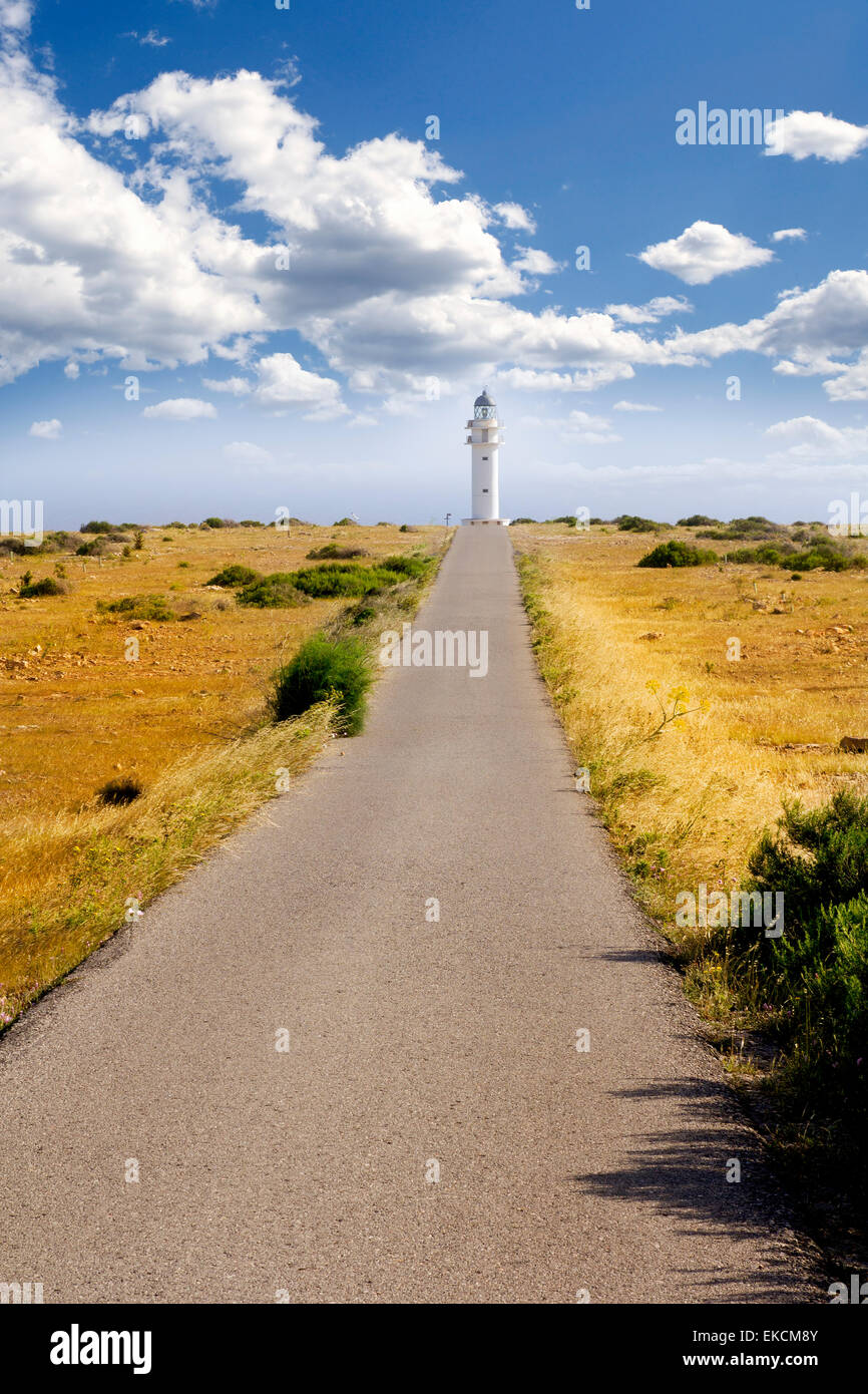 Barbaria Berberia Cape Leuchtturm Formentera Wiese Stockfoto