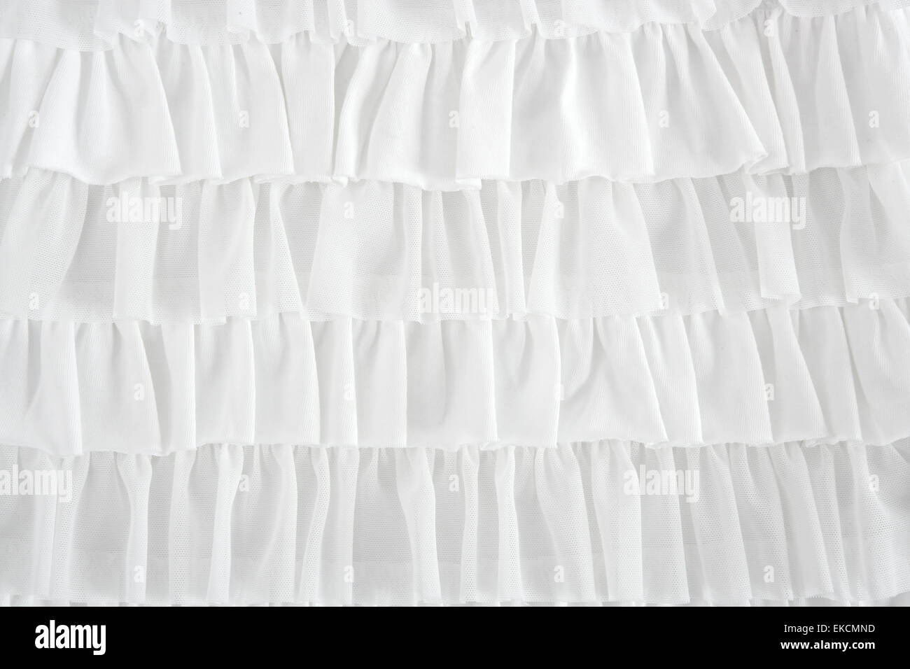Faltenrock Stoff Mode in weißen closeup Stockfoto
