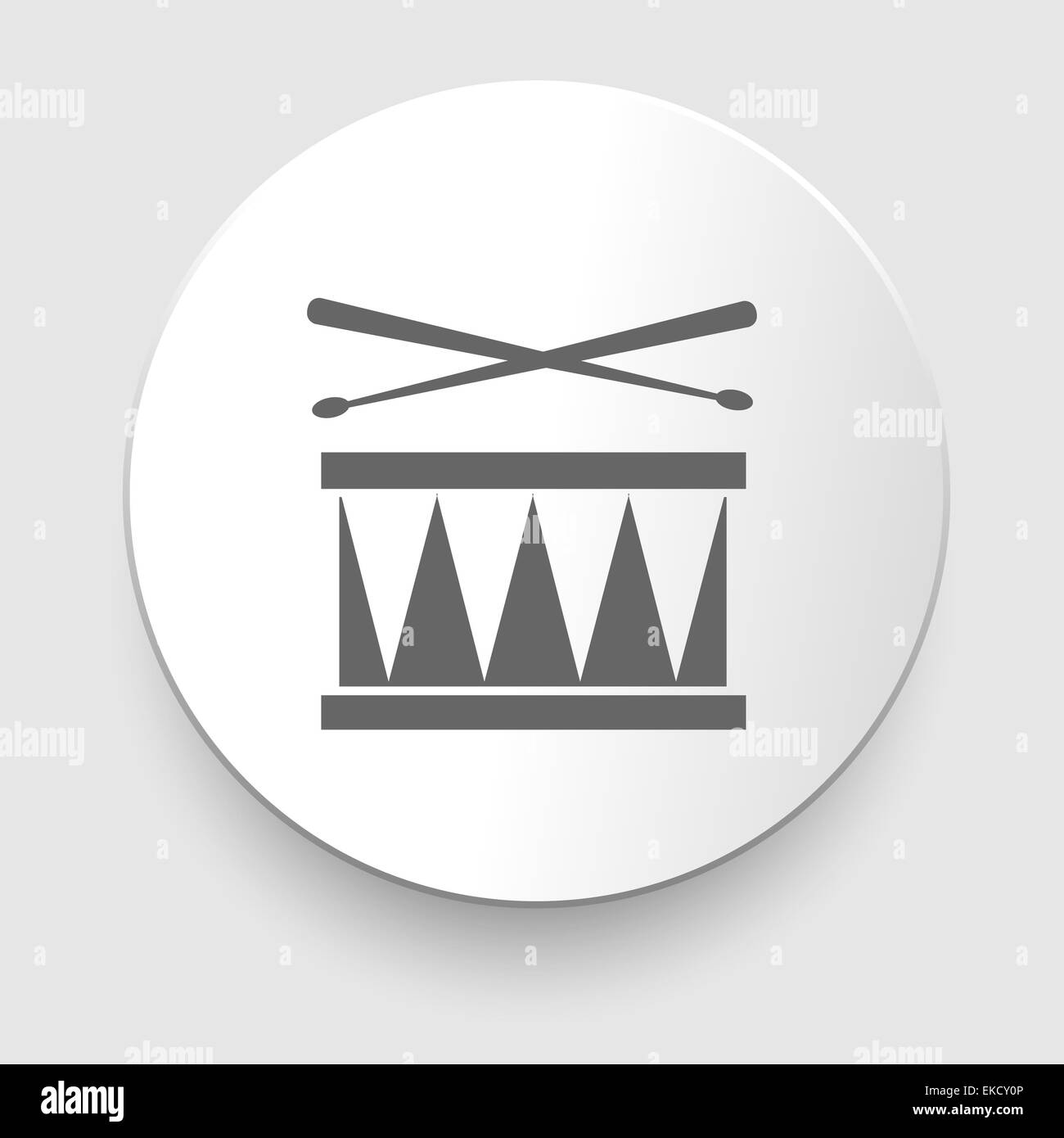 Snare-Drum-Symbol Stockfoto