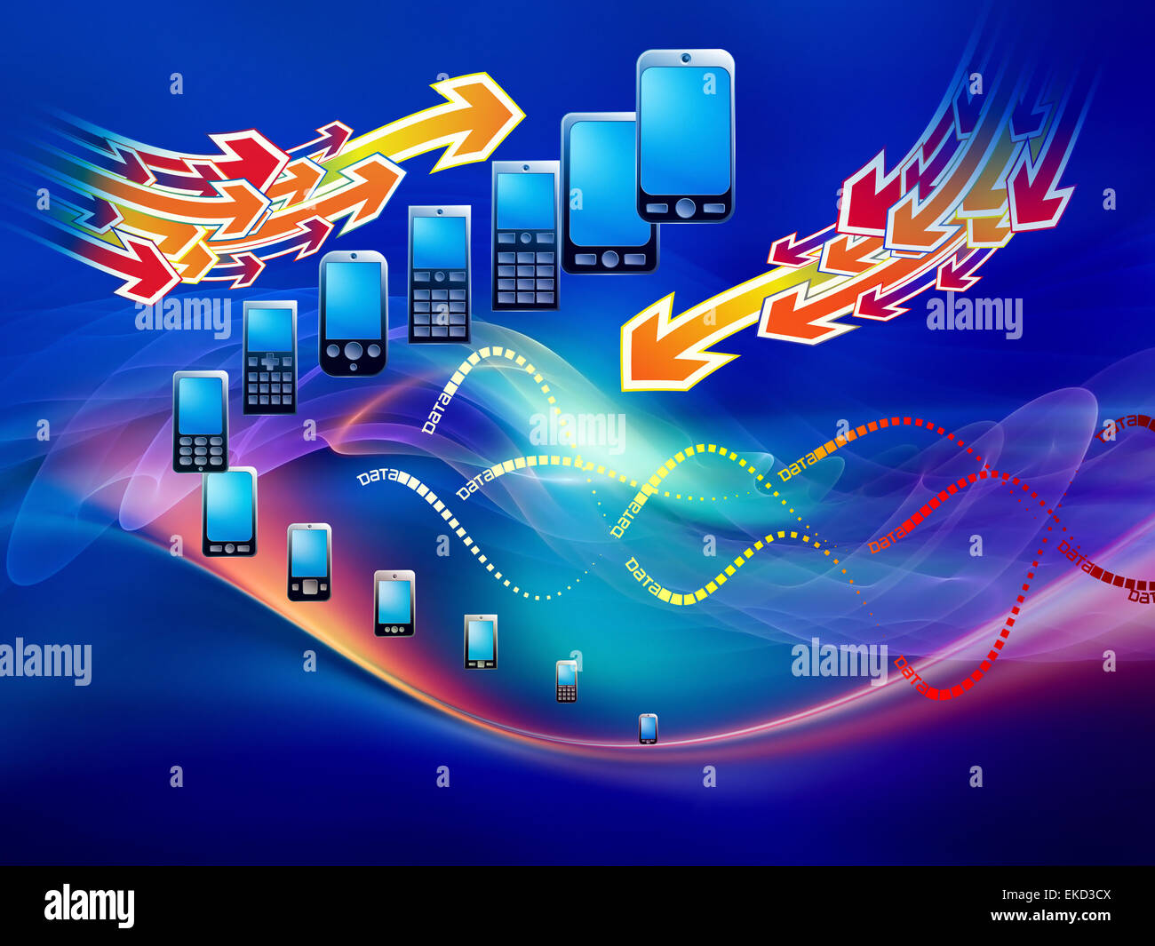 Handy-Welt Stockfoto