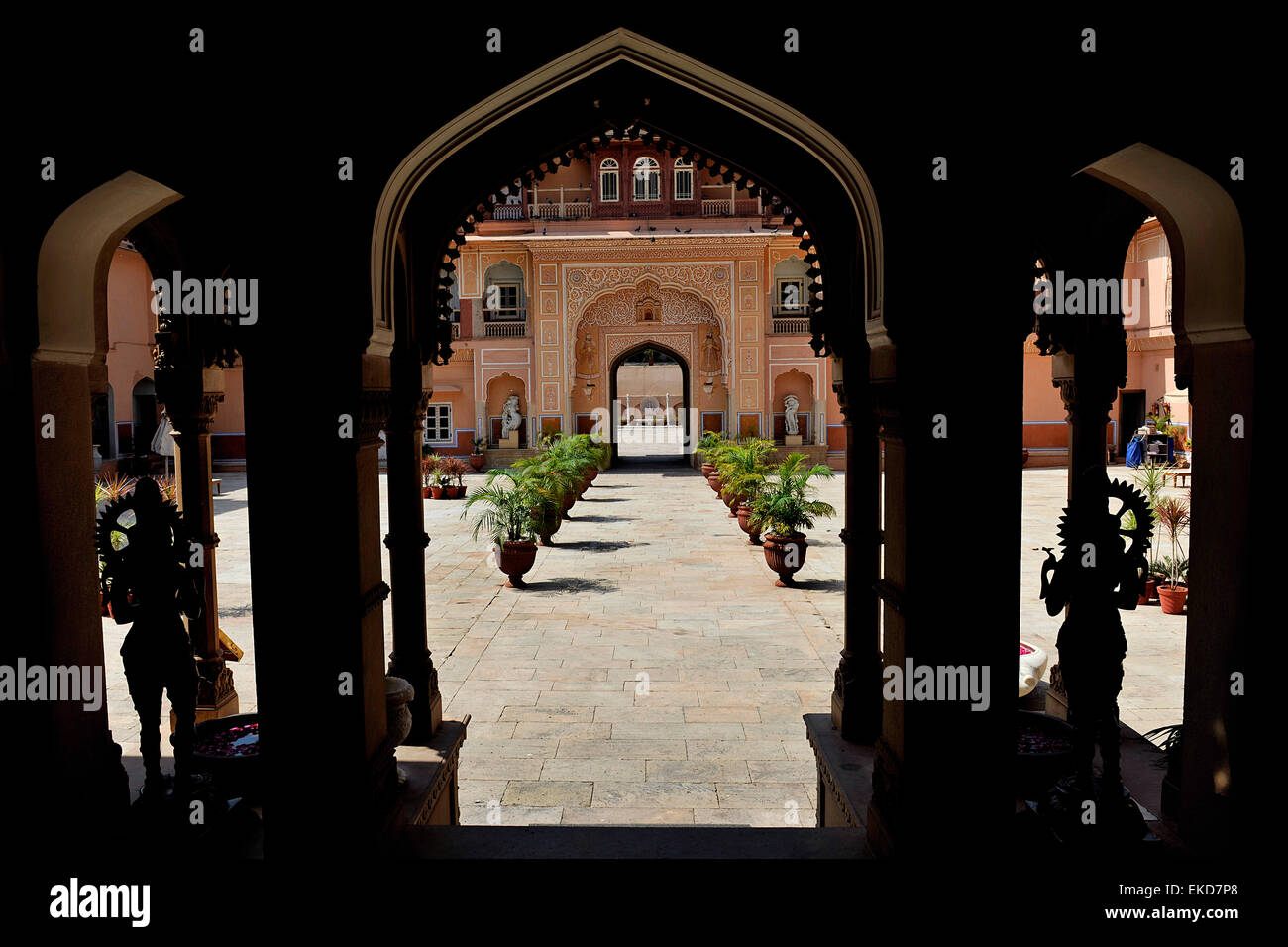 Jugendherberge Palace Hotel, Rajasthan, Indien Stockfoto