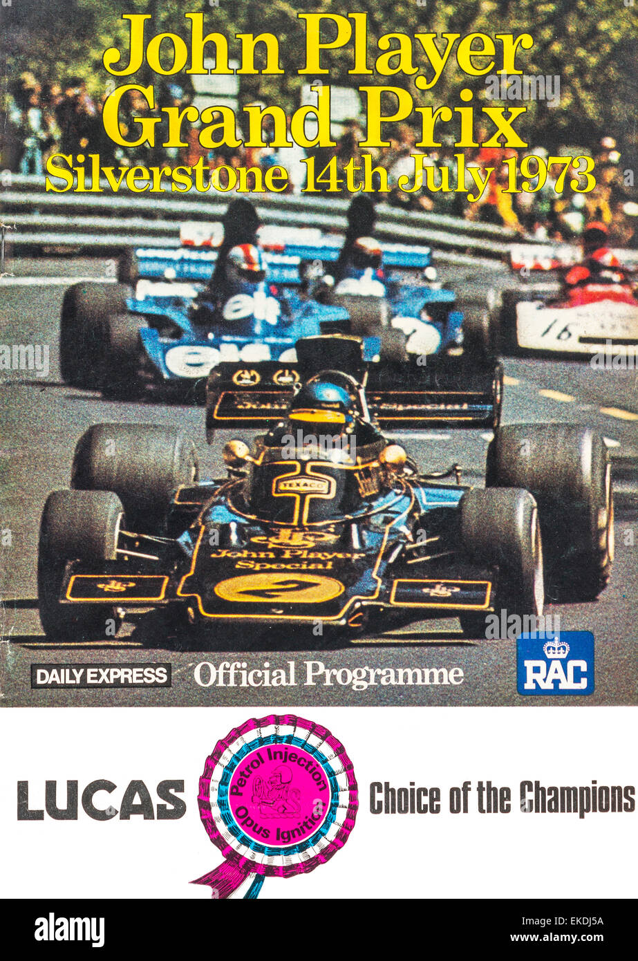 John Player Britischen Grand Prix Programm. Silverstone. 14. Juli 1973 Stockfoto