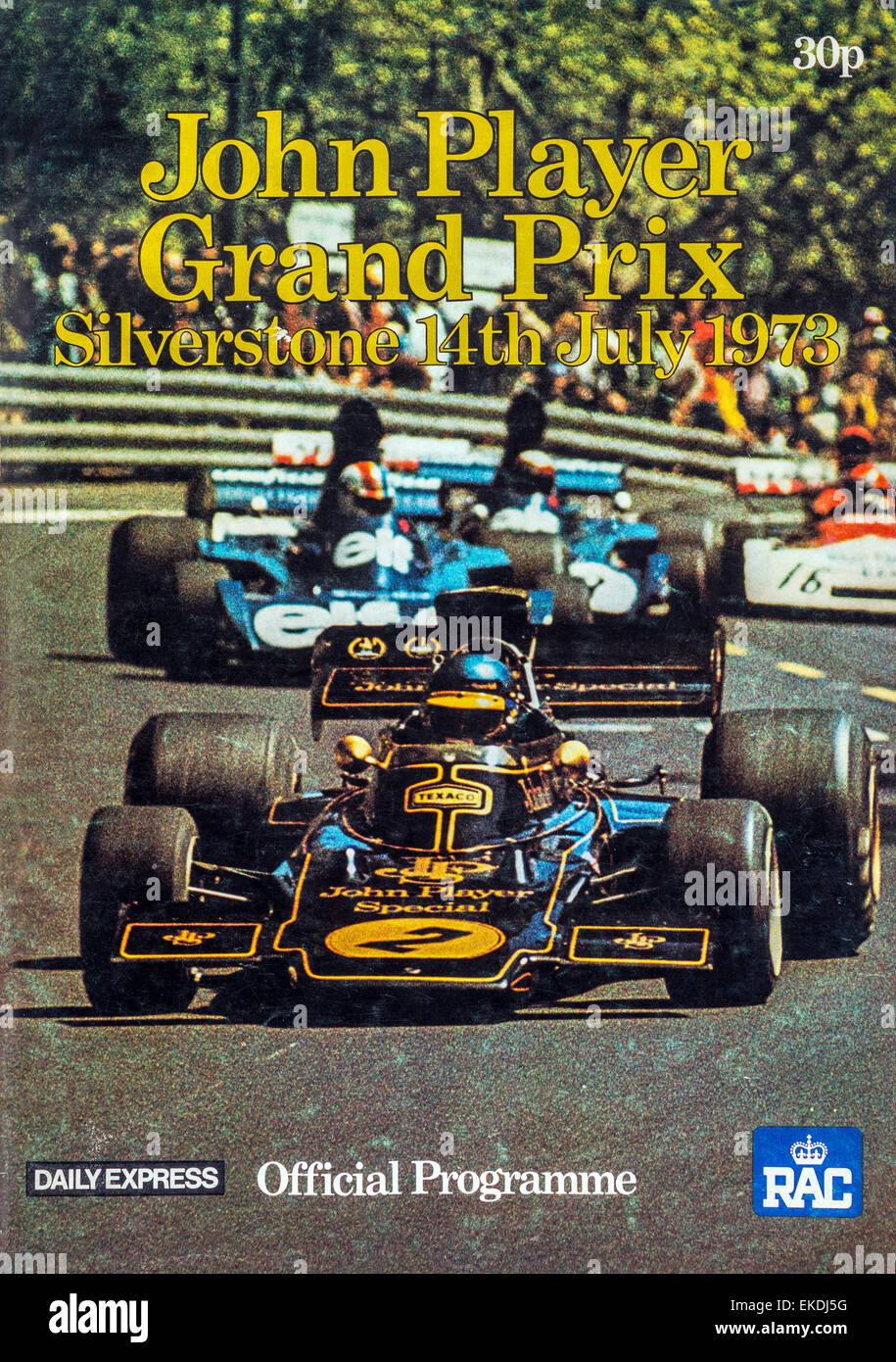 John Player Britischen Grand Prix Programm. Silverstone. 14. Juli 1973 Stockfoto