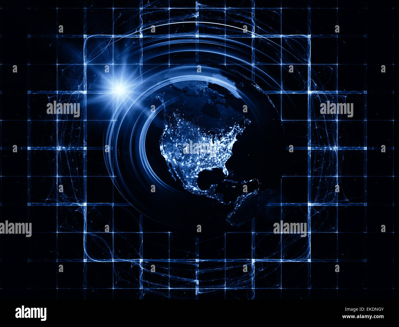 Globale Trails Anordnung Stockfoto