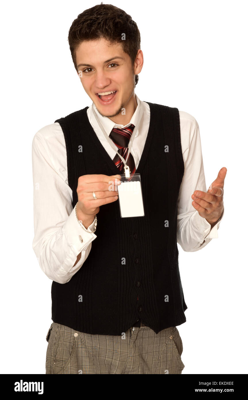 Geschäftsmann auf der Konferenz Stockfoto