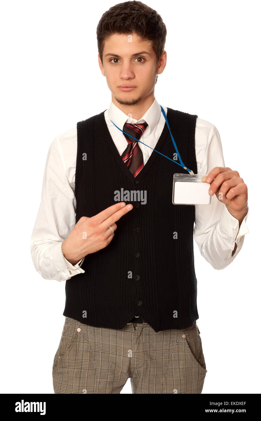 Geschäftsmann auf der Konferenz Stockfoto