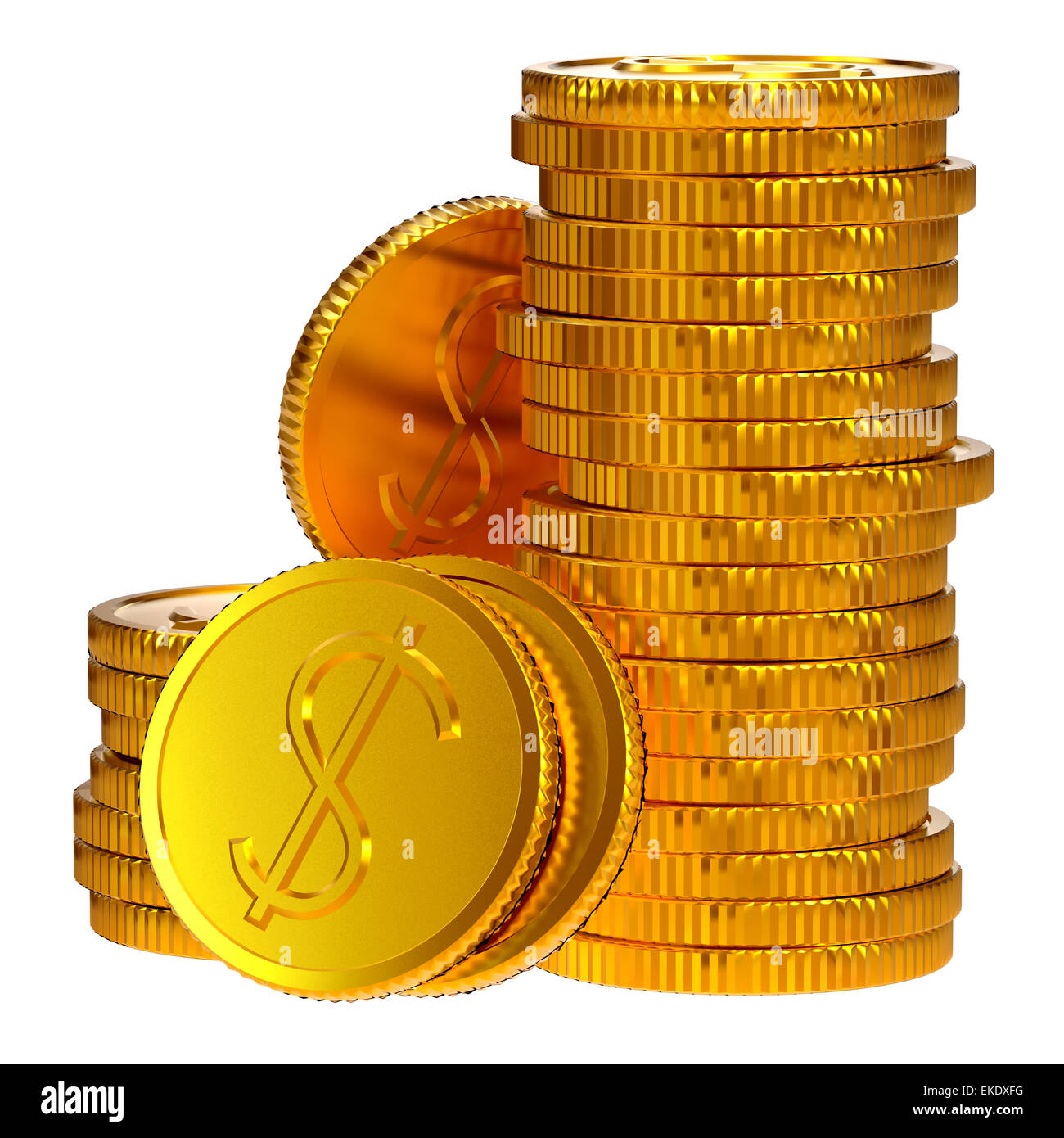 Münzen Dollar Geld Stockfoto