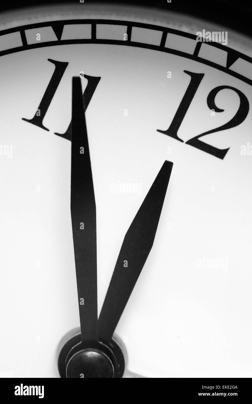 Uhr, schwarz / weiß Foto Stockfoto