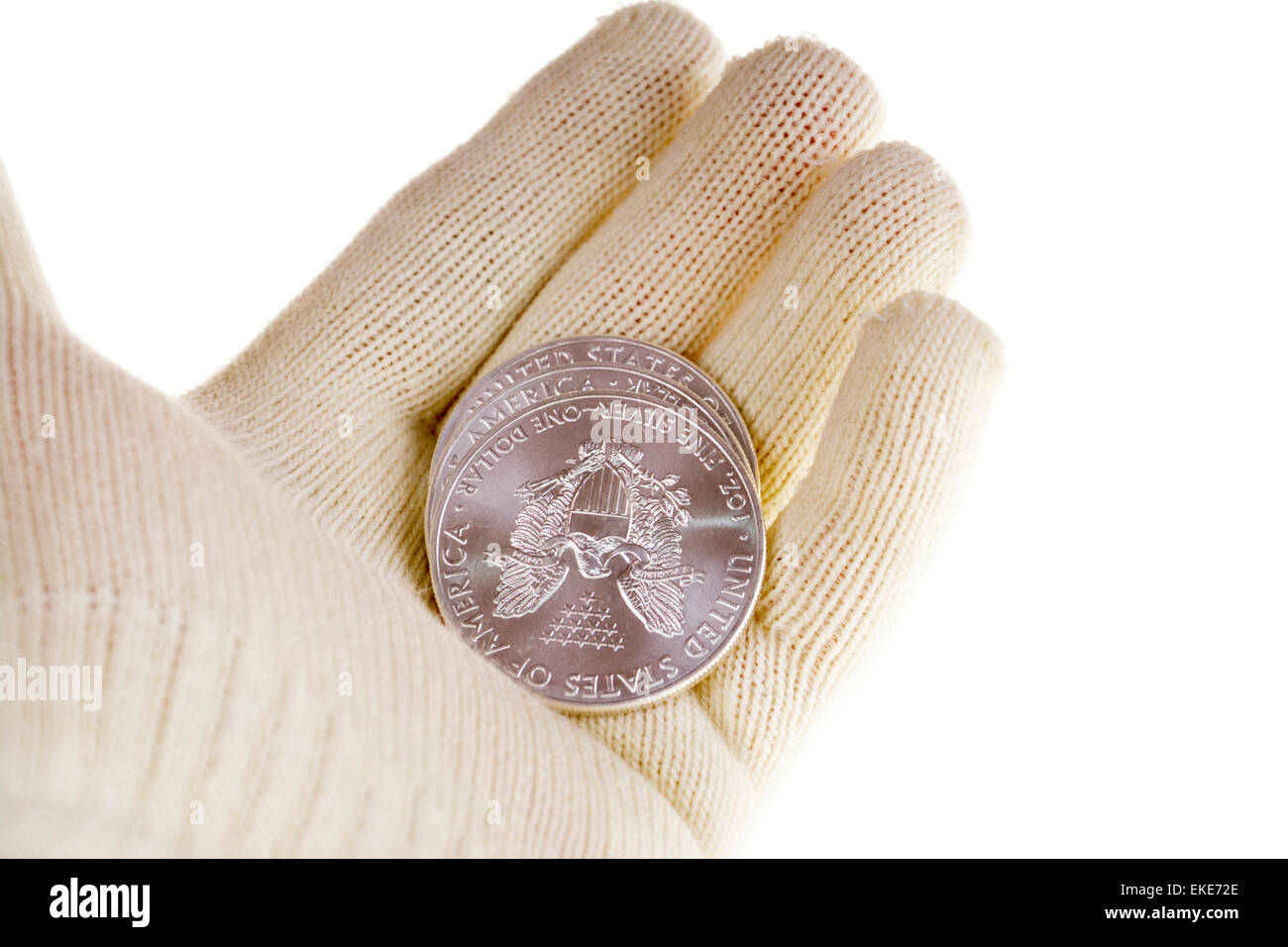American Eagle Silber Bullion Münze Investitionen Stockfoto