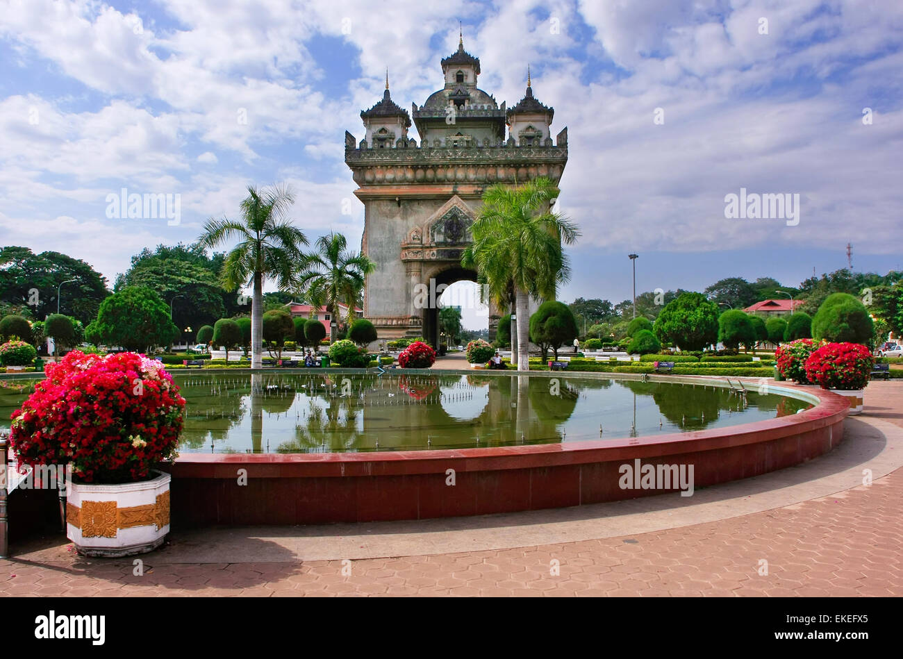 Victory Gate Patuxai, Vientiane, Laos, Südostasien Stockfoto