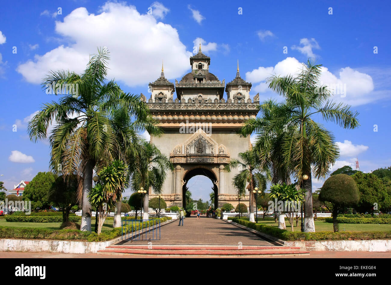 Victory Gate Patuxai, Vientiane, Laos, Südostasien Stockfoto