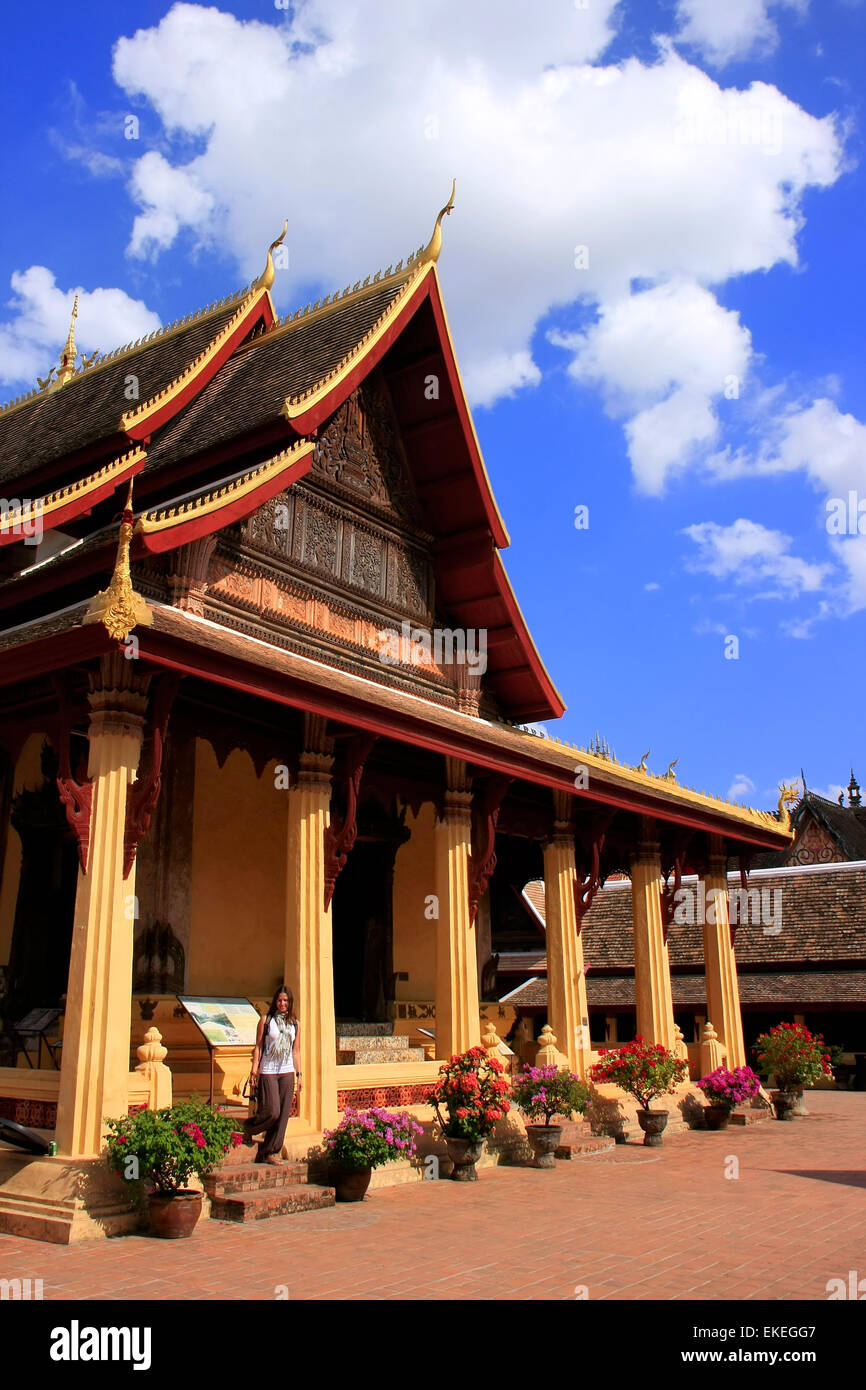 Wat Si Saket, Vientiane, Laos, Südostasien Stockfoto