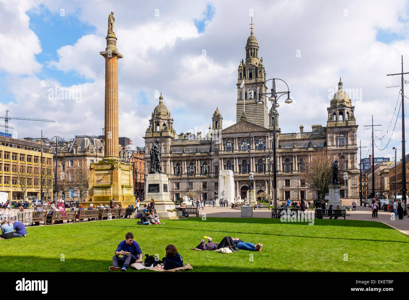 George Square, Glasgow, Schottland, UK Stockfoto