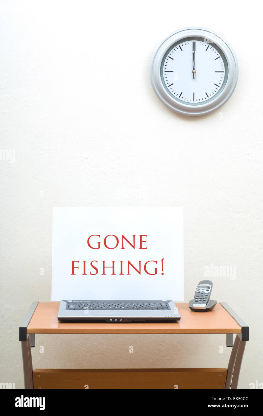 Gone Fishing Stockfoto