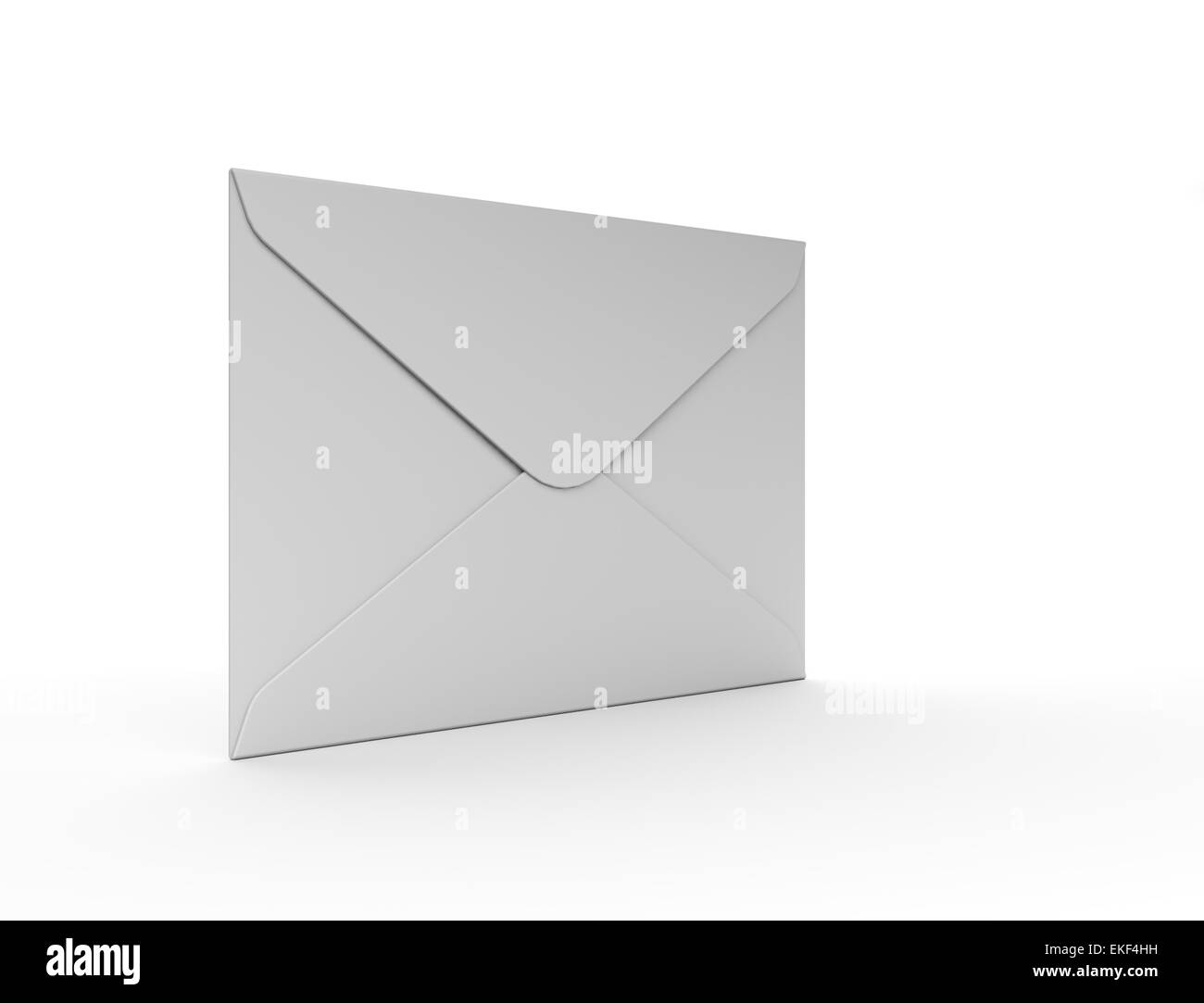 Weiße Mail Envelope Isolated on White Background. Kontaktieren Sie uns Stockfoto