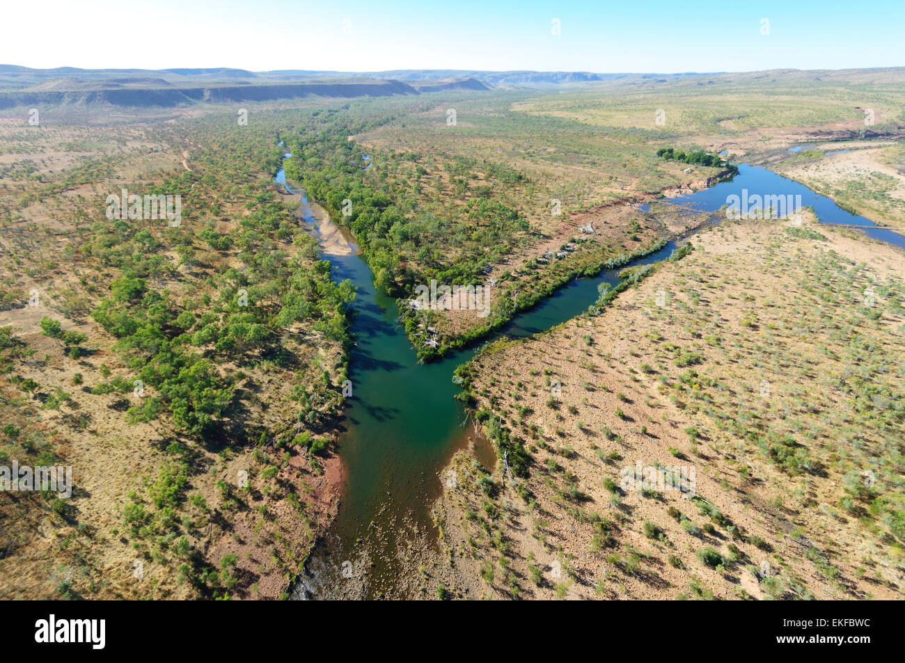 Luftaufnahme von El Questro Wilderness Park, Kimberley-Region, Western Australia, WA, Australien Stockfoto
