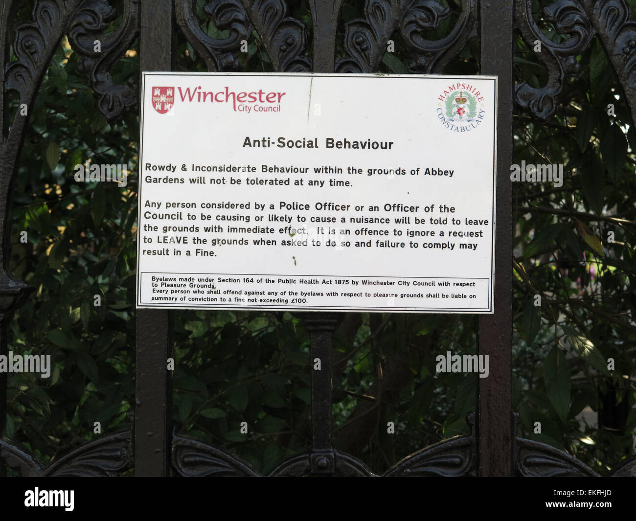 Winchester: Beschilderung Stockfoto