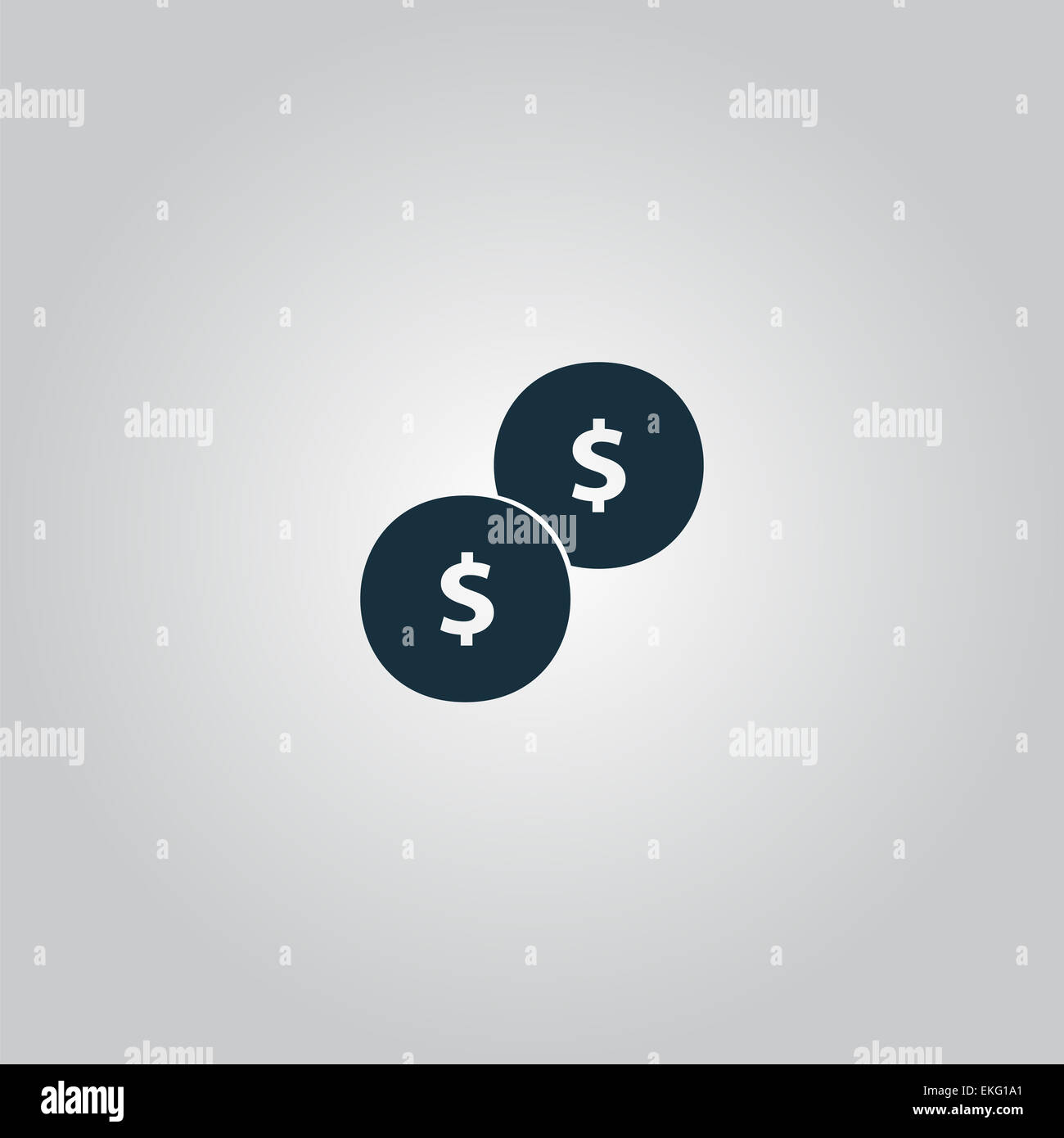 Dollar Geld Münze Symbol - Vektor Stockfoto