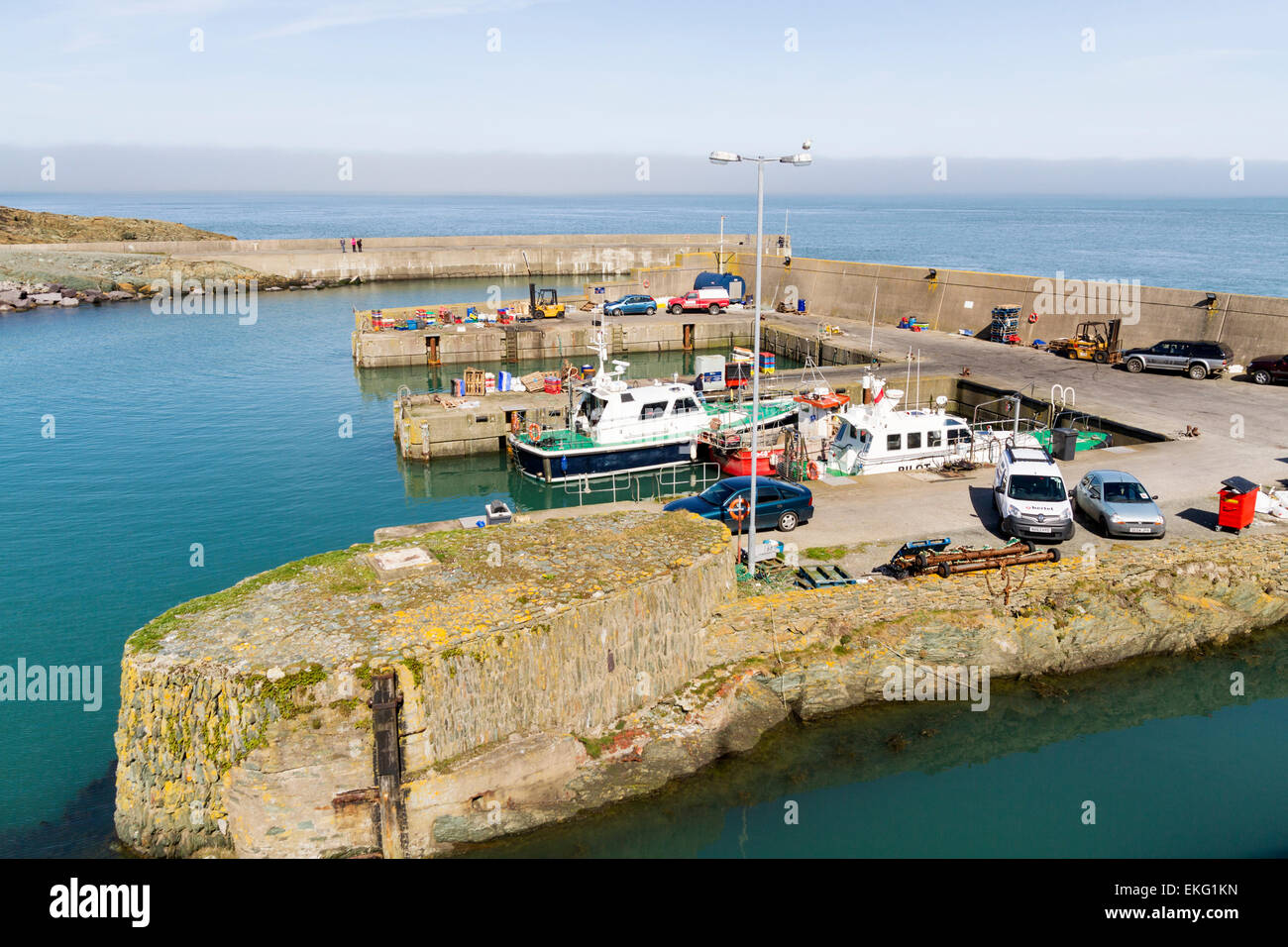 Amlwch Port auf der Isle of Anglesey Nordwales Stockfoto