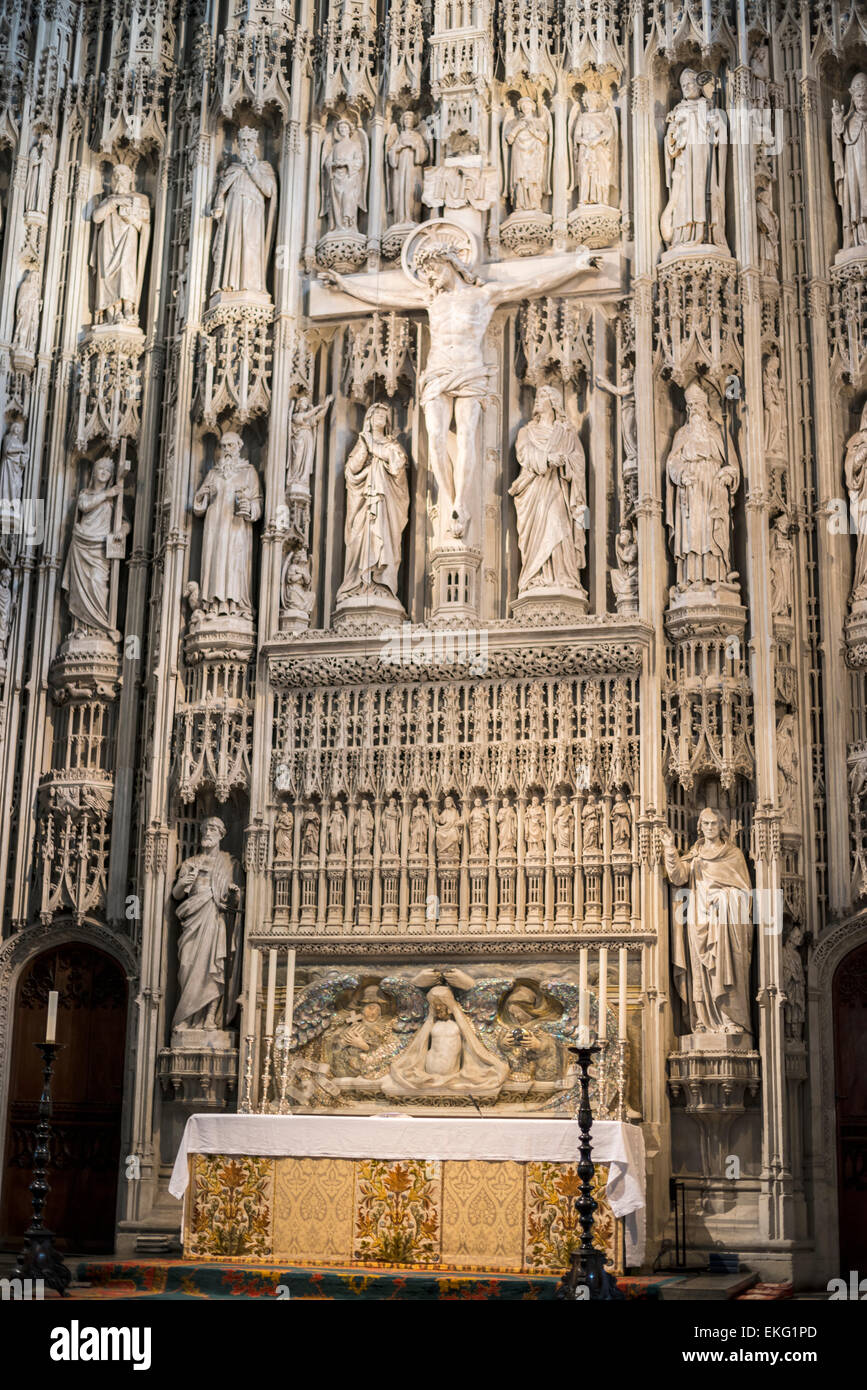 Walingford Screen c.1480 bei Albans Kathedrale, UK Stockfoto