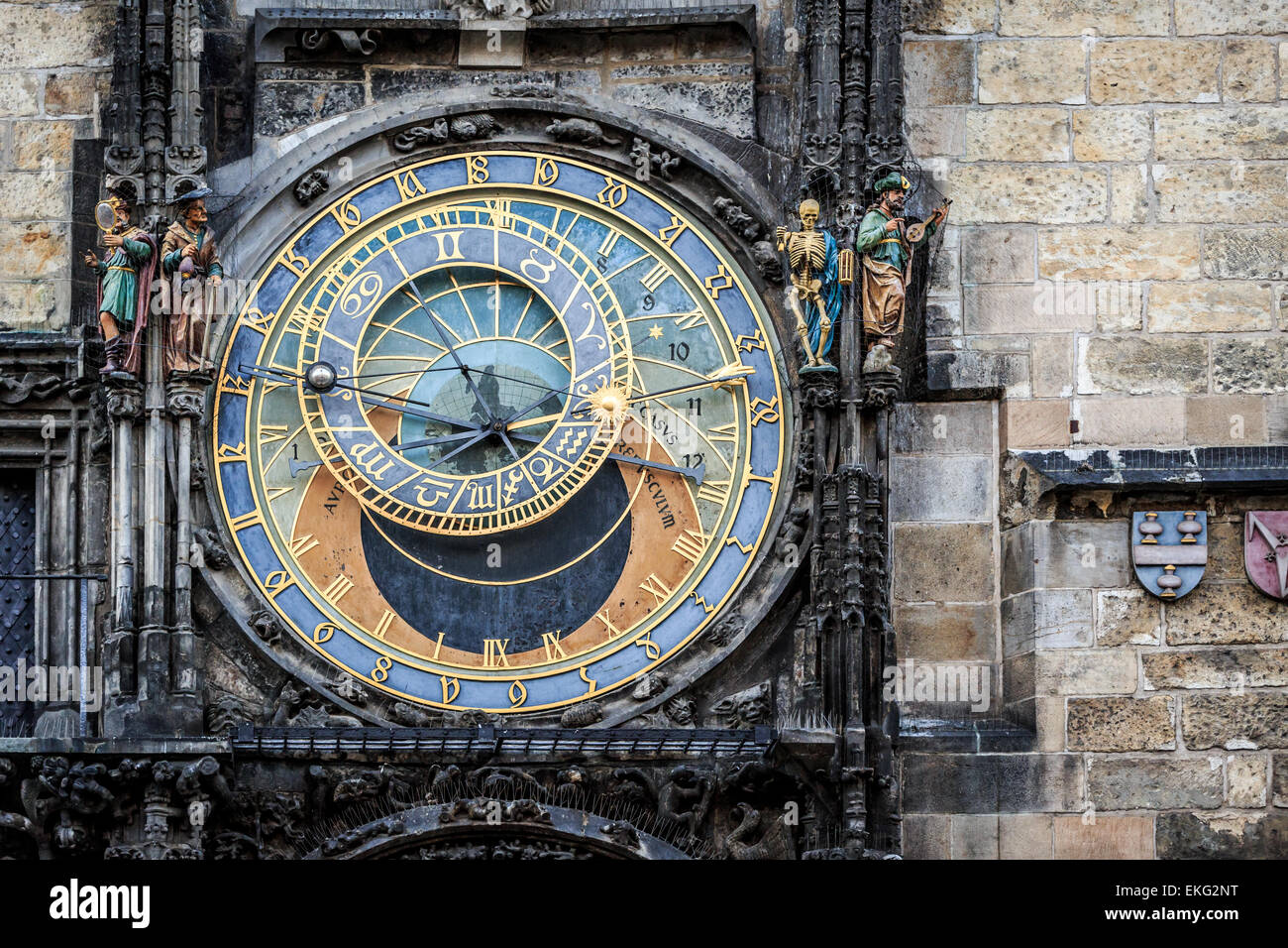 Prager Orloj, Altstädter Ring, Prag, Tschechische Republik Stockfoto