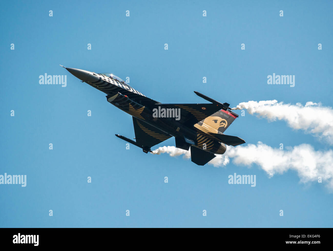 Türkische Luftwaffe F16C Fighting Falcon RIAT 2014 Stockfoto