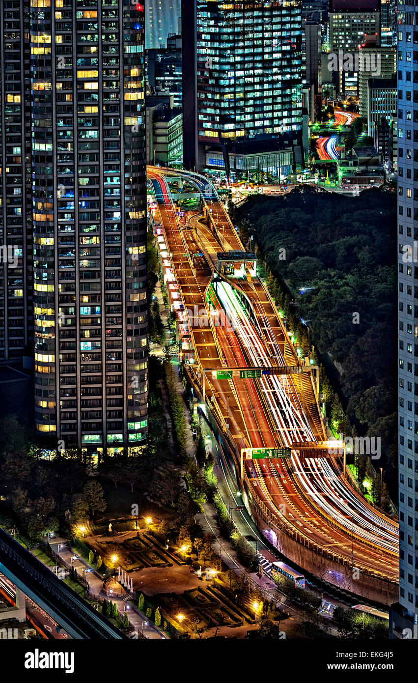 Japan, Honshu-Insel, Kanto, Tokyo Shiodome Viertel. Stockfoto