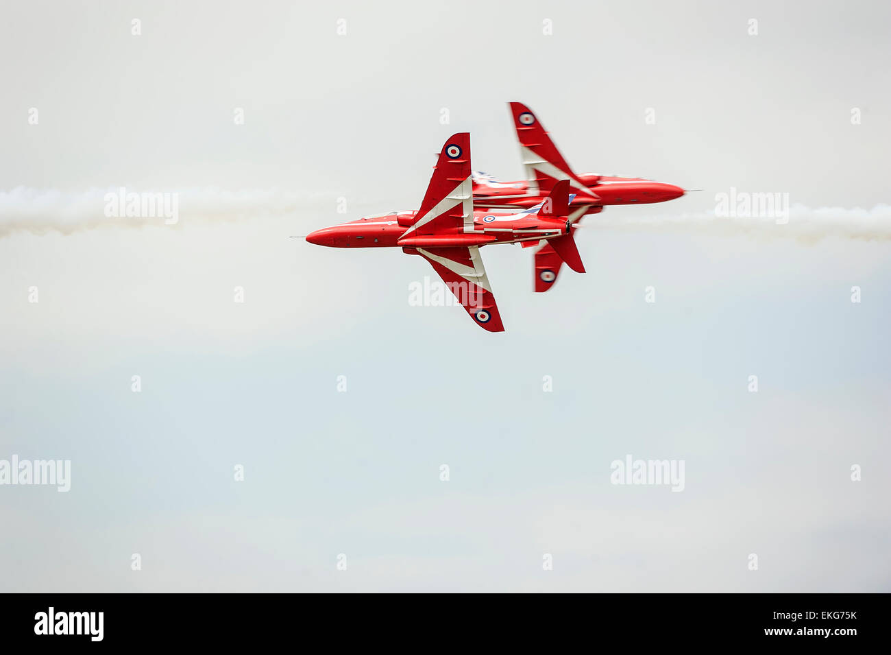 Royal Air Force Red Arrows Display Team beim RIAT 2014 Stockfoto
