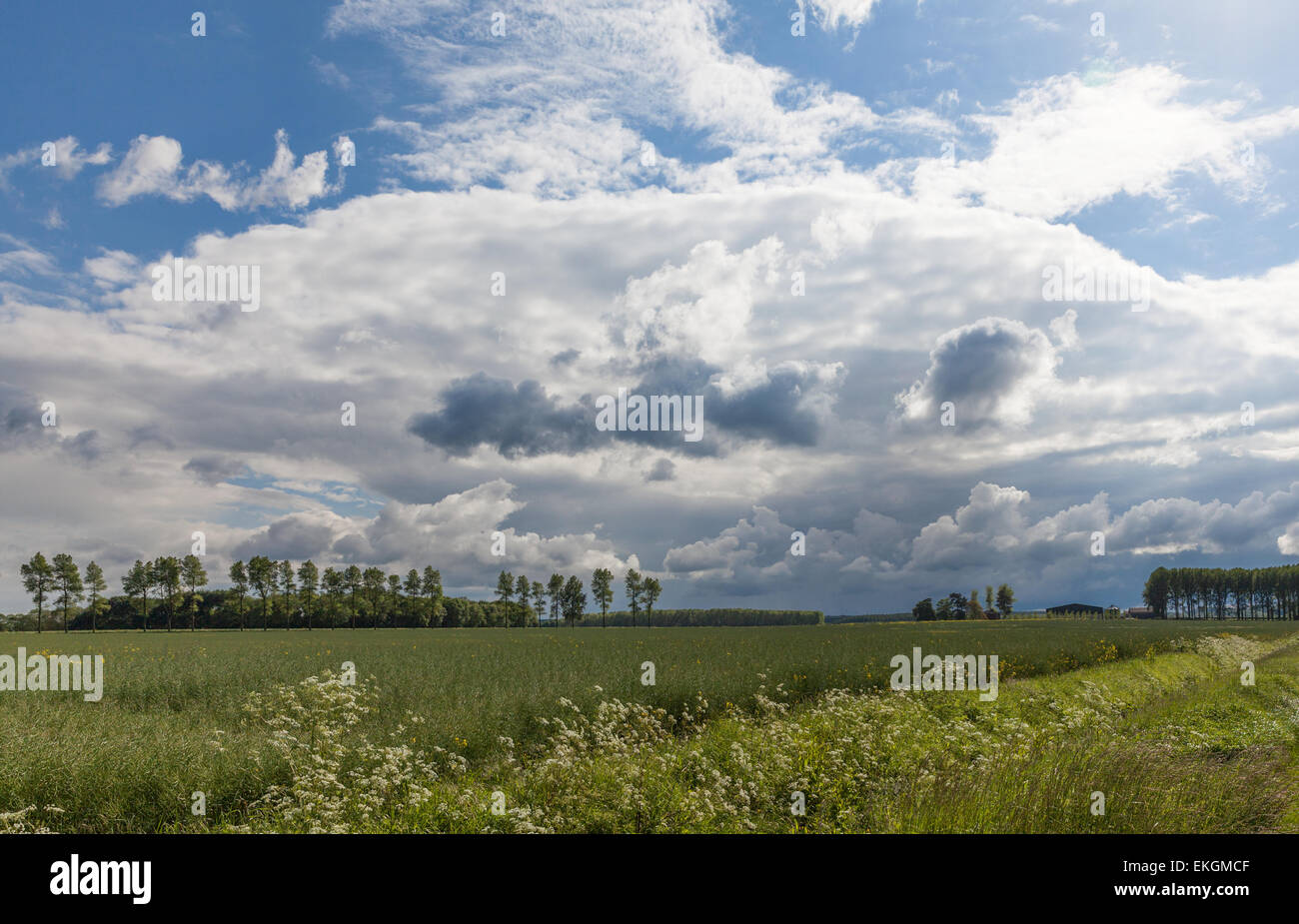 Lincolnshire Wolds mit Wolken nach Sturm Stockfoto