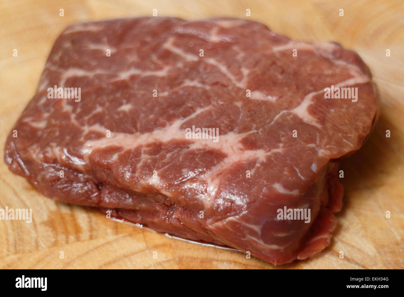 marmorierte Bisonsteak Stockfoto