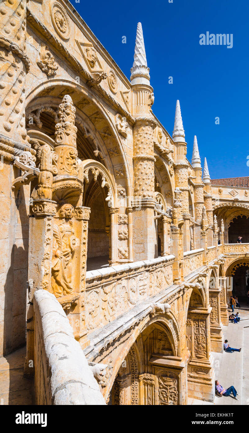 Lissabon, Portugal. HieronymusKloster Kloster in Belem. Manuelinischen