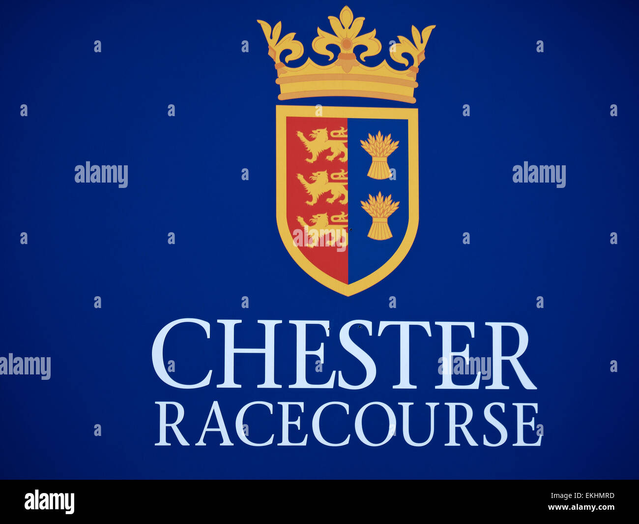 Chester Racecourse Zeichen UK Stockfoto
