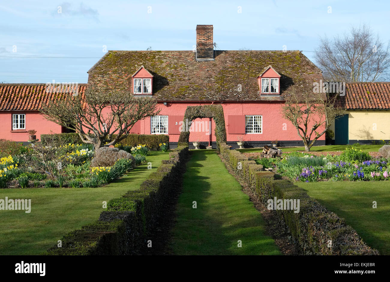 William und Mary Hütten, Chippenham, Suffolk, england Stockfoto