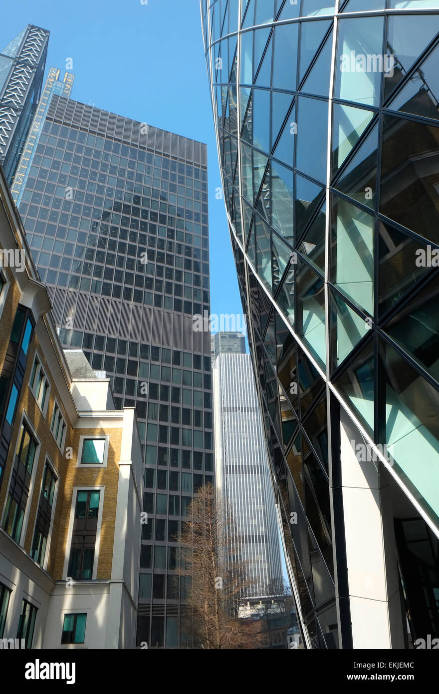 Gurke, Swiss re, Gebäude, Stadt von London, england Stockfoto