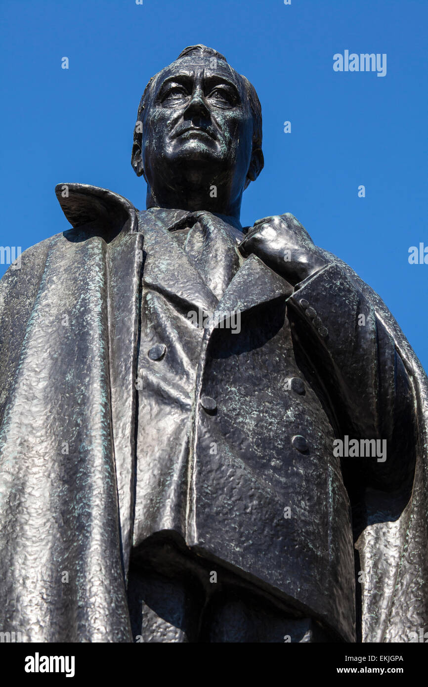 Eine Statue von Franklin (der 32. Präsident der Vereinigten Staaten), befindet sich im Grosvenor Square in London. Stockfoto