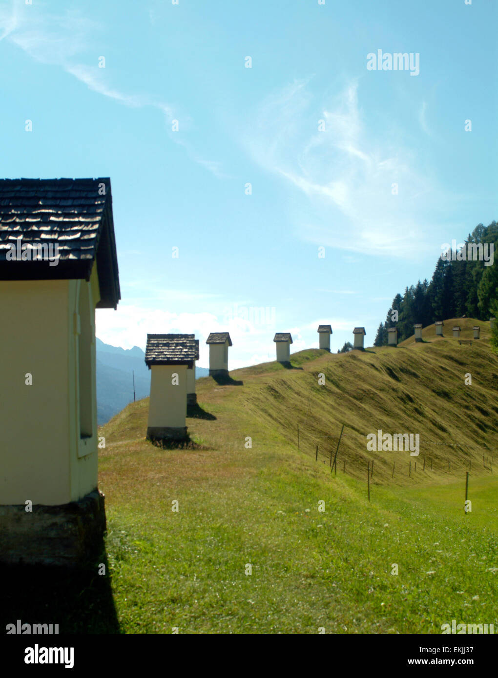 Der Kreuzweg in den Alpen in Österreich Europa Stockfoto
