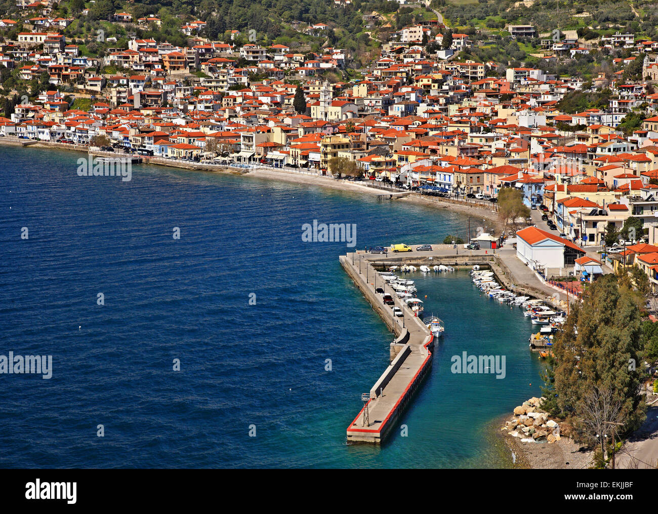 Limni, einer der schönsten Städte der Insel Evia (Euböa) (Griechenland) Stockfoto