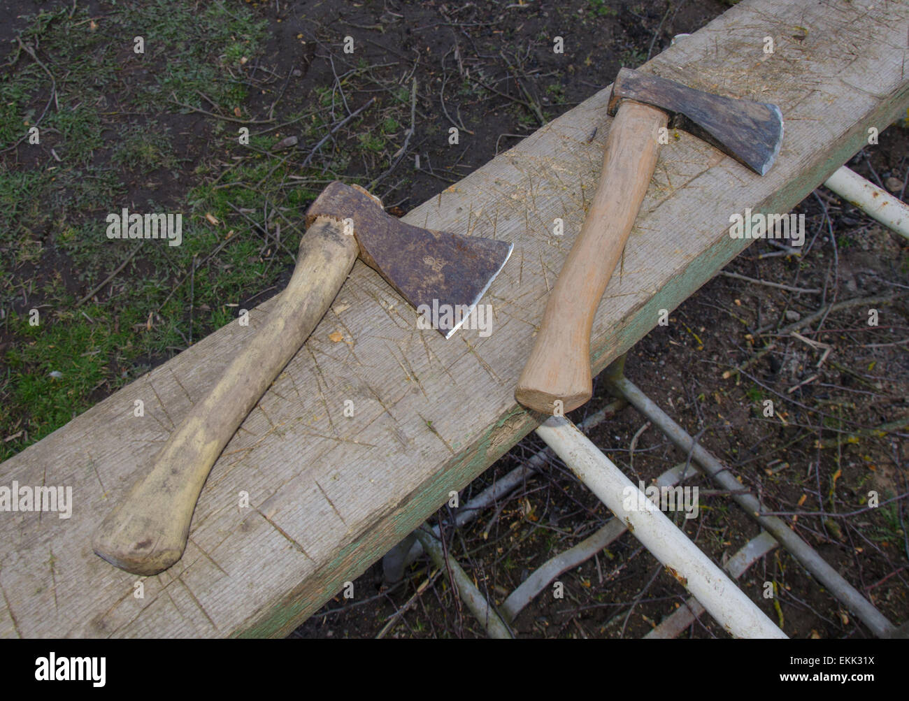 zwei Achsen Stockfoto