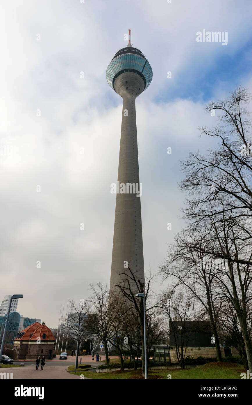 Der Rheinturm, Düsseldorf Stockfoto