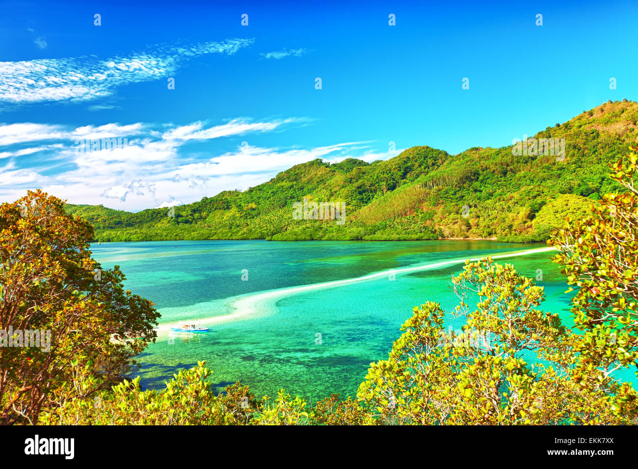 Schöne Aussicht auf eine tropische Insel Schlange. Philippinen Stockfoto
