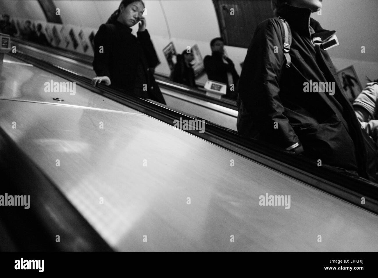 Täglich pendeln Sie in London Underground. Stockfoto