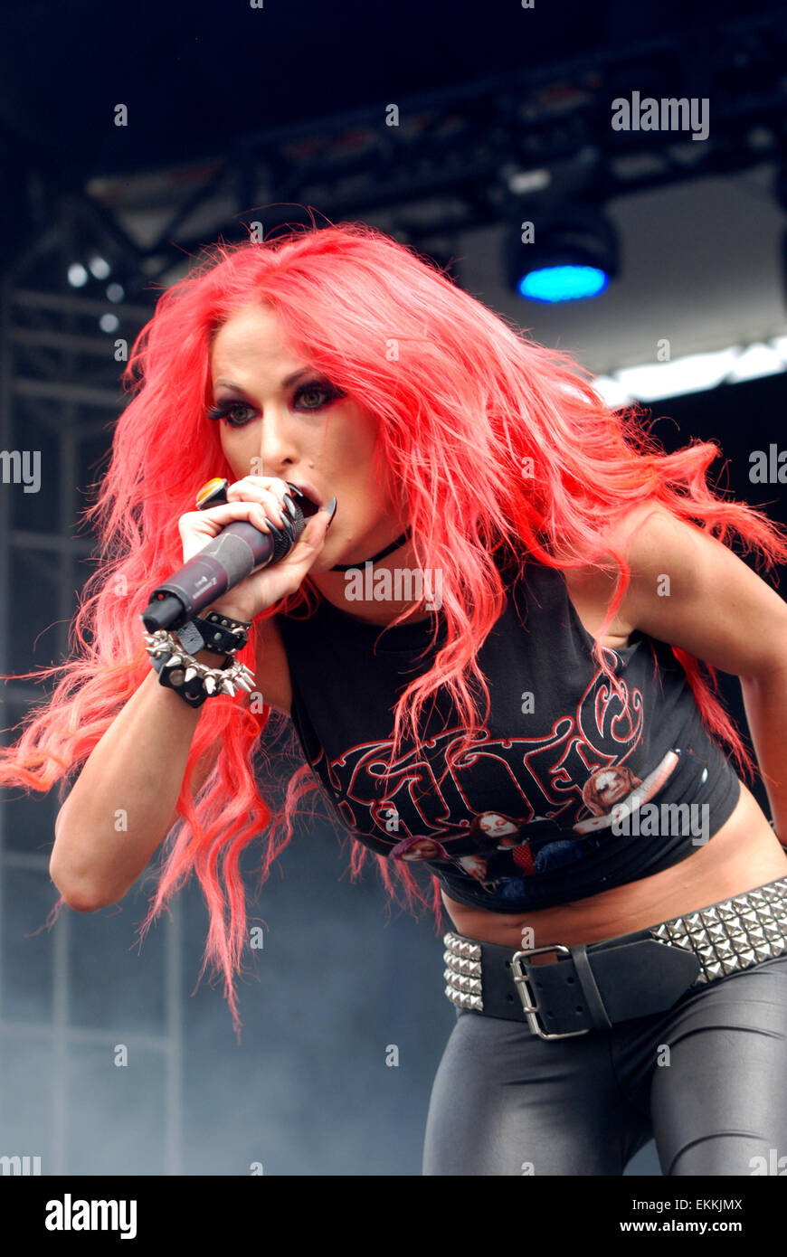 Louder Than Life Festival - Tag 2 - Performances - Butcher Babies mit: Babys, Heidi Shepherd Metzger wo: Louisville, Kentucky, Vereinigte Staaten, wann: 6. Oktober 2014 Stockfoto