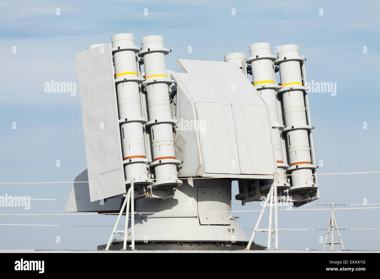 Flak Verteidigung Raketenwerfer Stockfoto