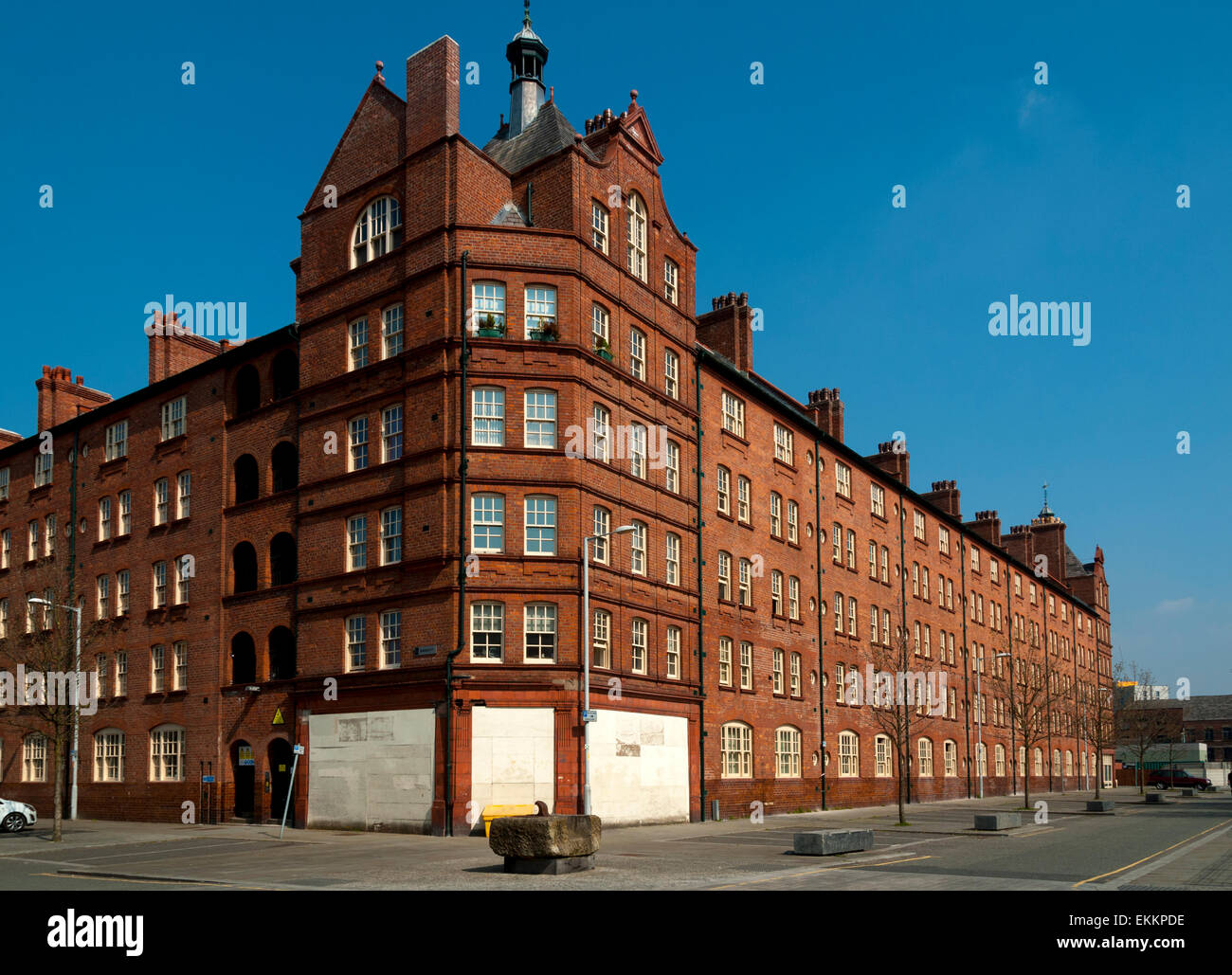 Die Victoria Square Wohnungen (1894), Ancoats, Manchester, England, UK.  Die erste kommunale Wohnbau in Manchester. Stockfoto